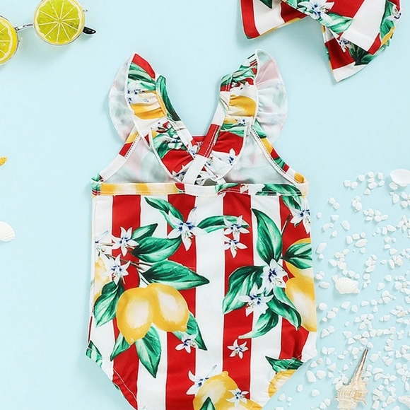 Girls swimsuit with matching headband - Picture 7 of 7